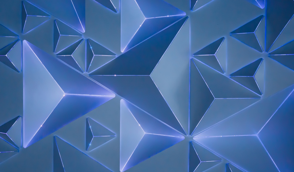 Голубые треугольники 3д графика
