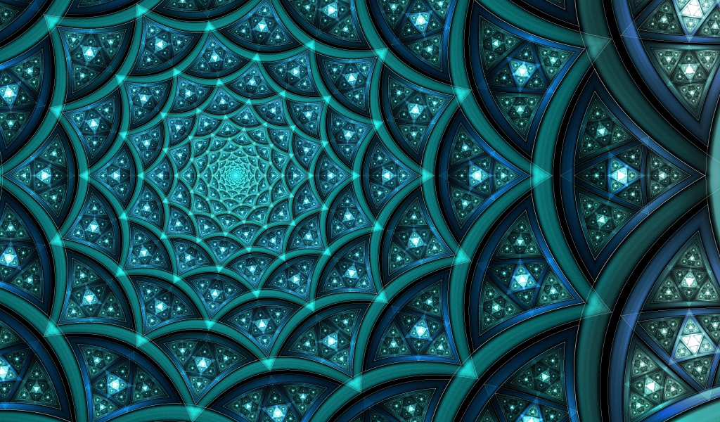 Фрактальный необычный красивый рисунок, 3д графика
