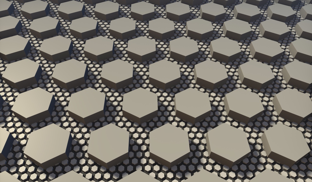 Серые шестиугольники 3д графика