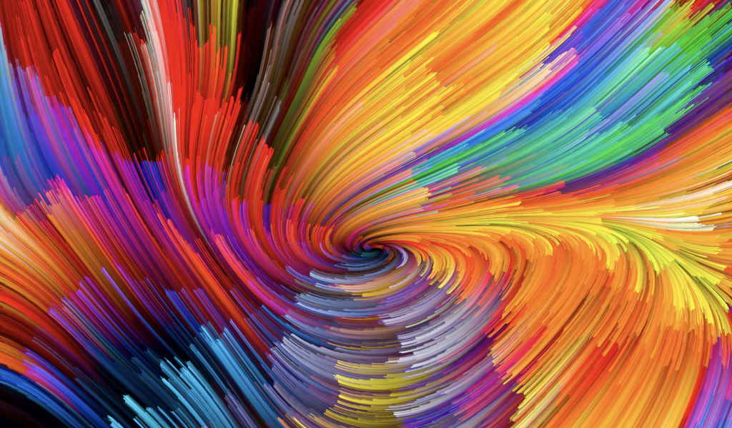 Разноцветная абстрактная воронка