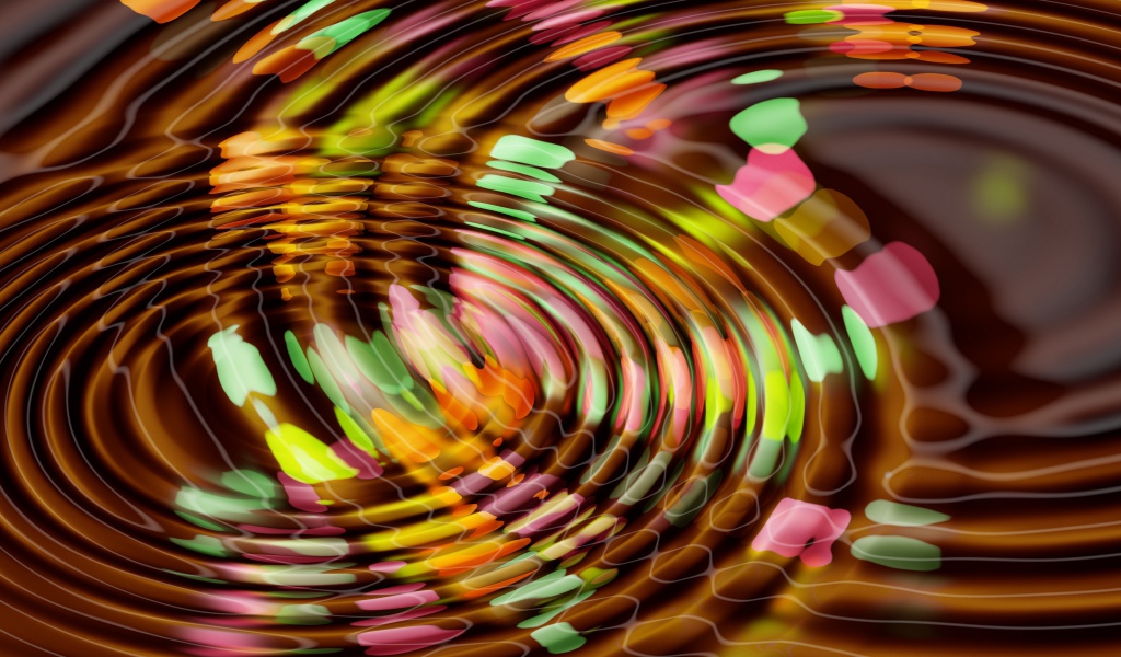 Разноцветные круги абстракция 