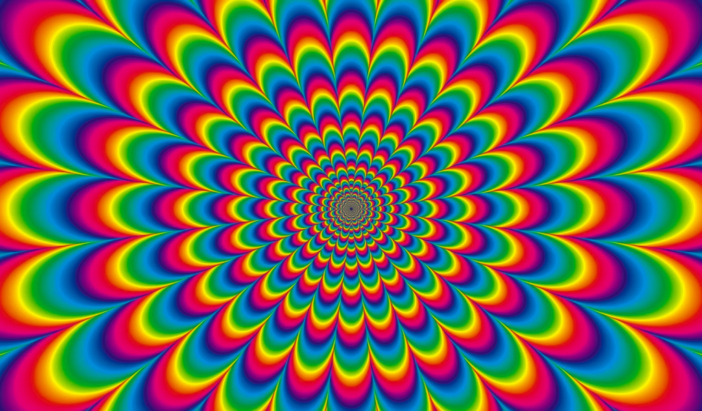 Разноцветный рисунок оптическая иллюзия