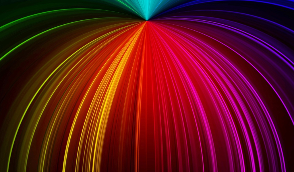 Разноцветный фрактальный зонт 