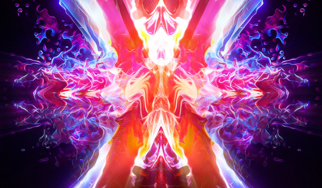 Неоновые энергетические волны, абстракция