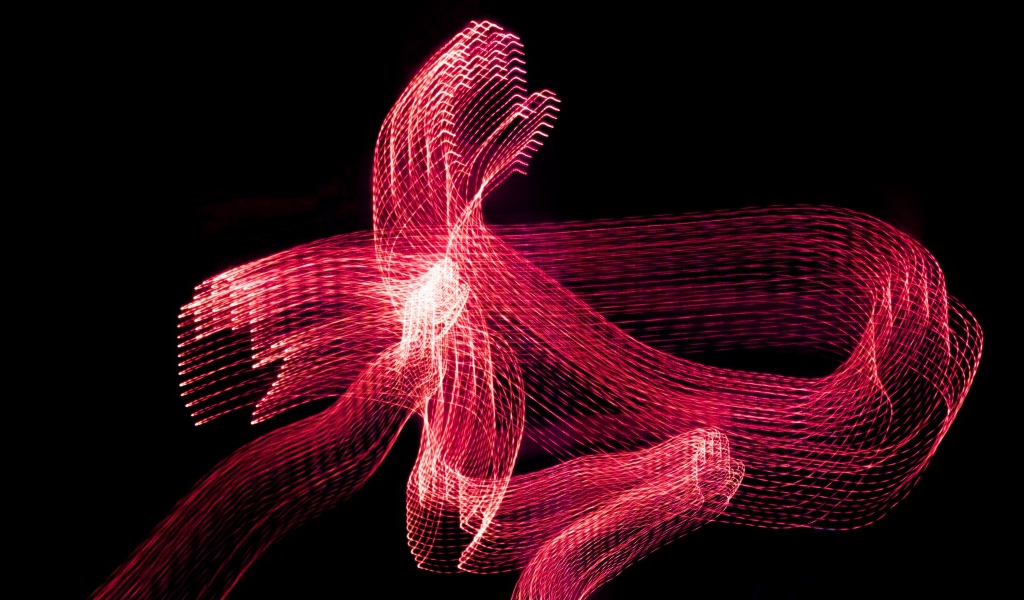 Красная абстрактная сеть на черном фоне