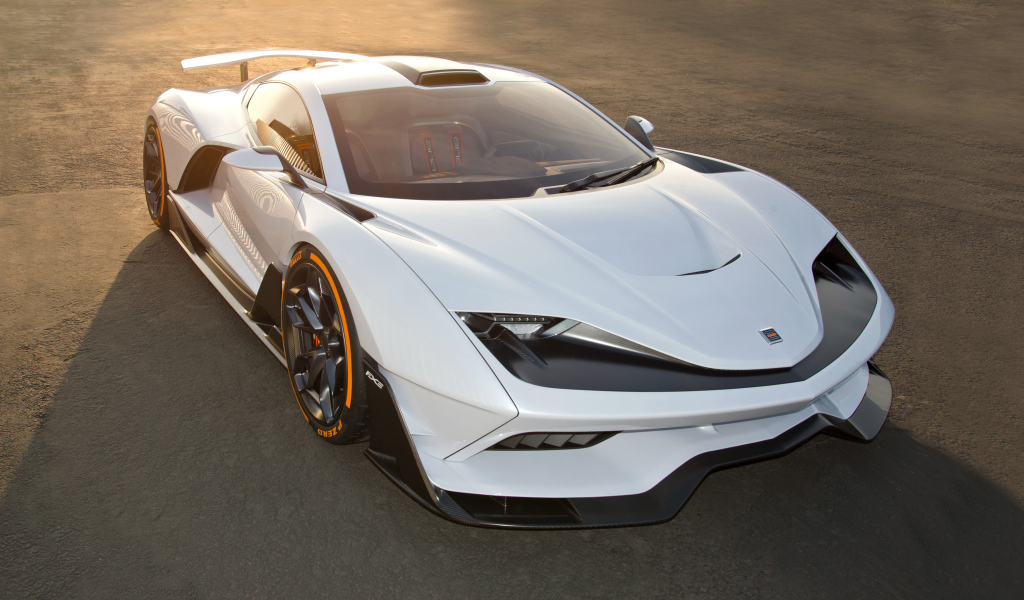 Стильный быстрый белый автомобиль  Aria FXE, 2019