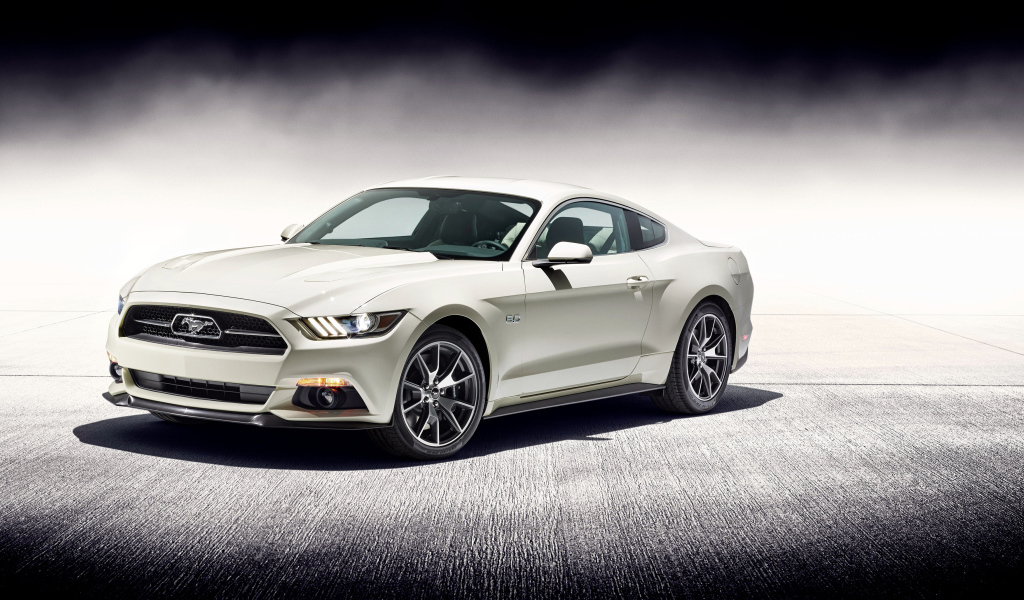 Silver Car Ford Mustang GT 50 Years