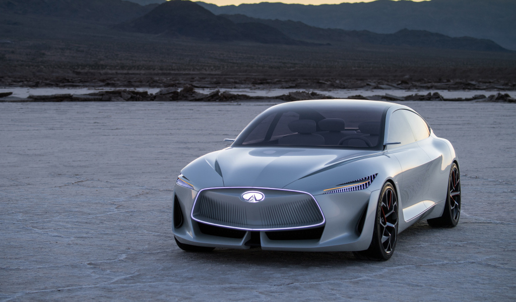 Серебристый автомобиль  Infiniti Q Inspiration Concept, 2018