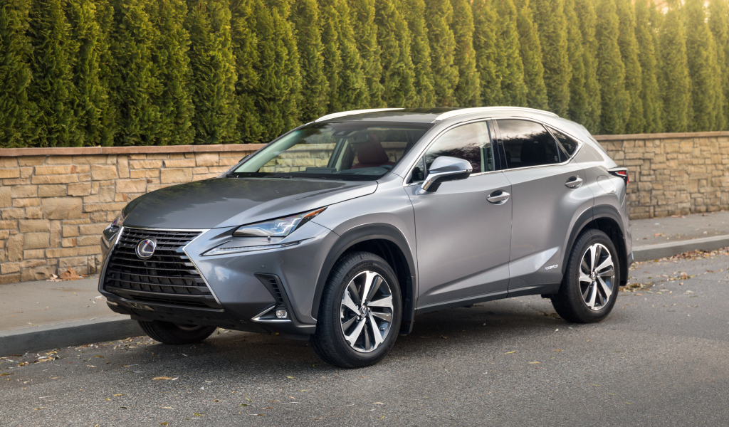 Японский серебристый внедорожник Lexus NX 300h, 2018 года