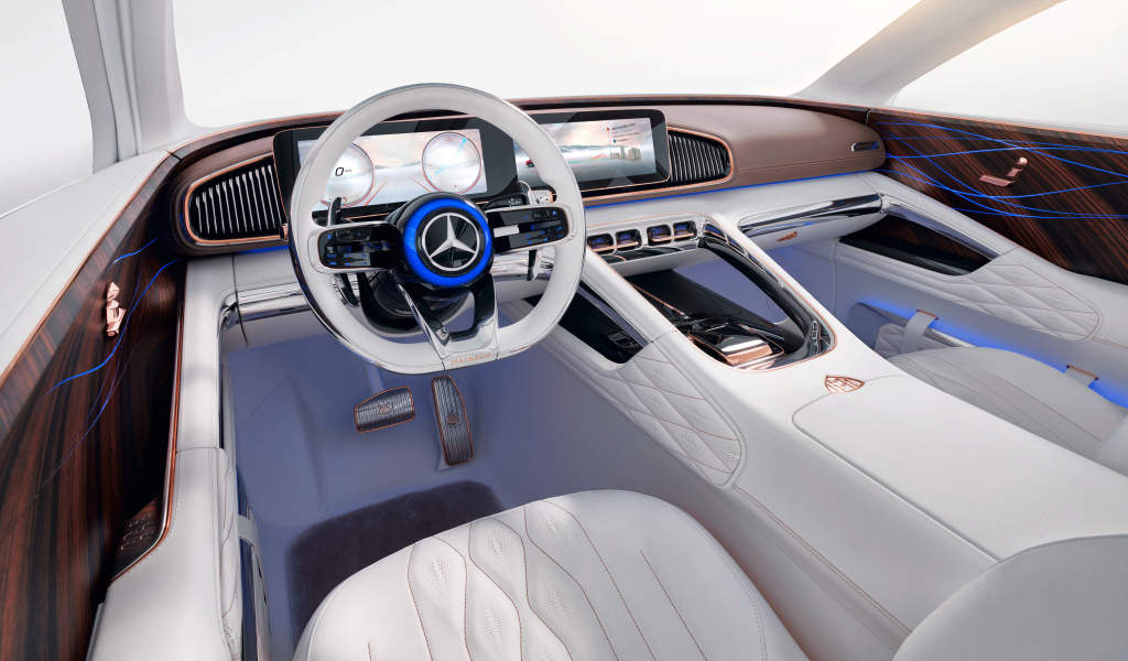 Leather interior of the car Mercedes Maybach Ultimate Luxury, 2018