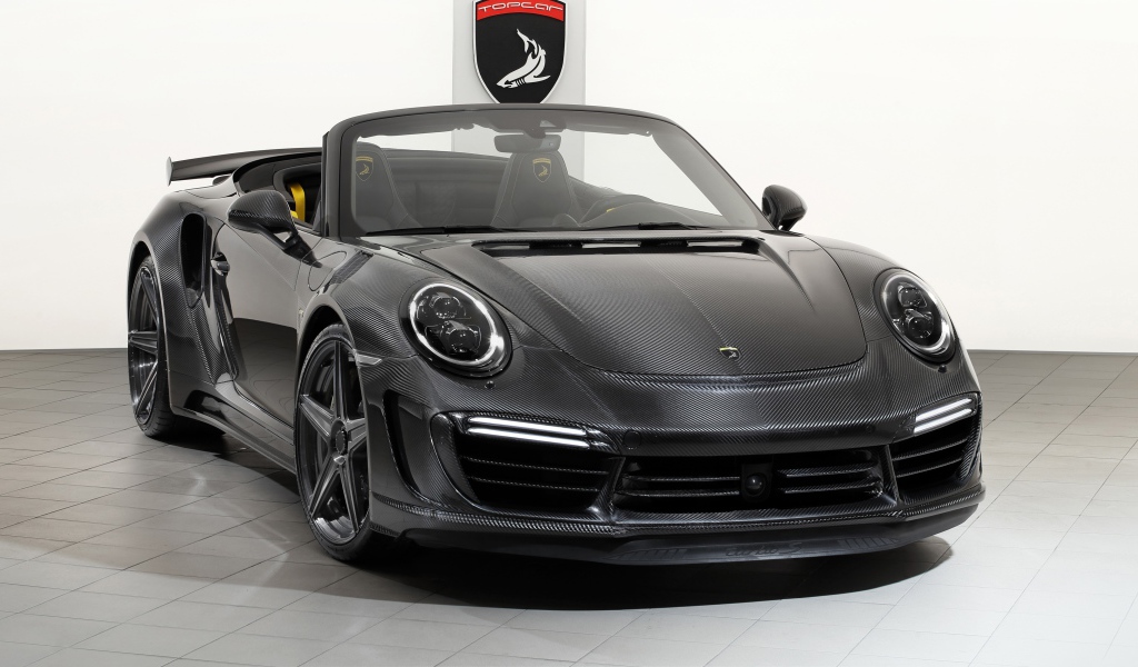 Серебристый кабриолет Porsche 911 Turbo