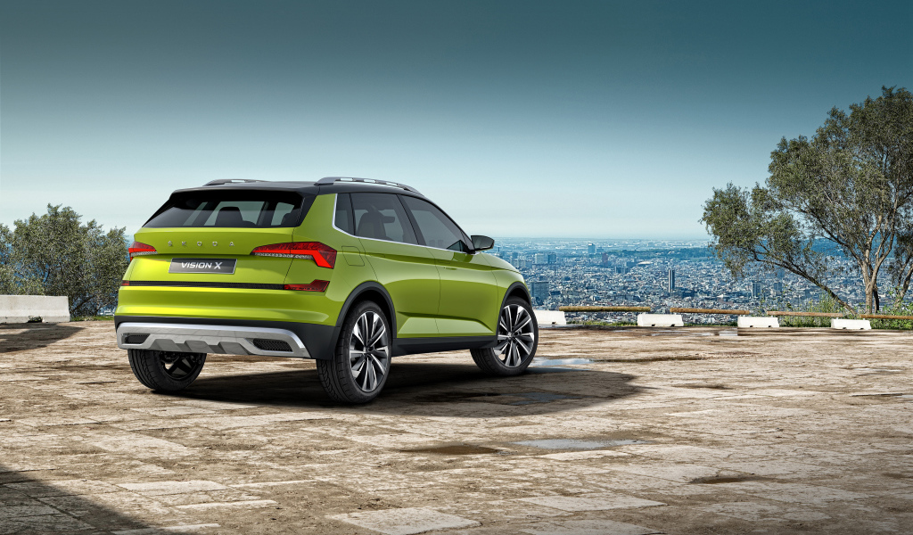Внедорожник Skoda Vision X 2018 года, вид сзади 