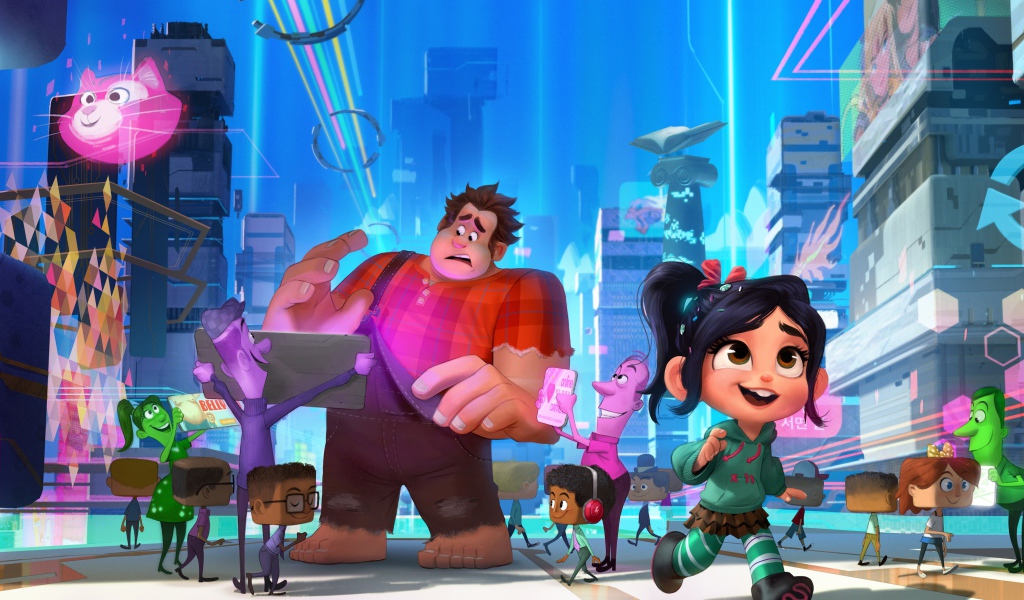 Герои нового мультфильма Ральф ломает интернет. Ральф 2, 2018