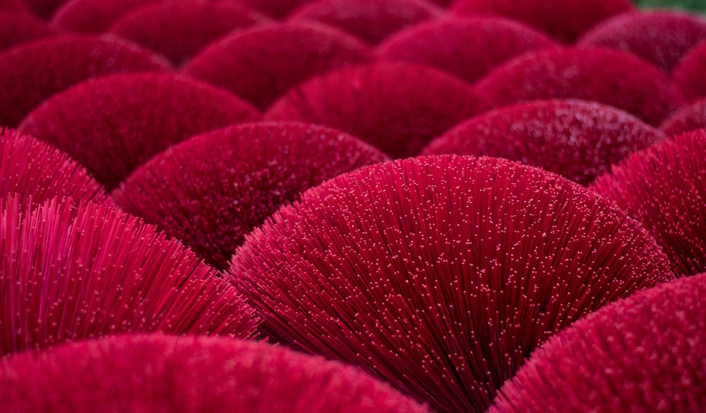 Красные оптоволоконные светильники, декор