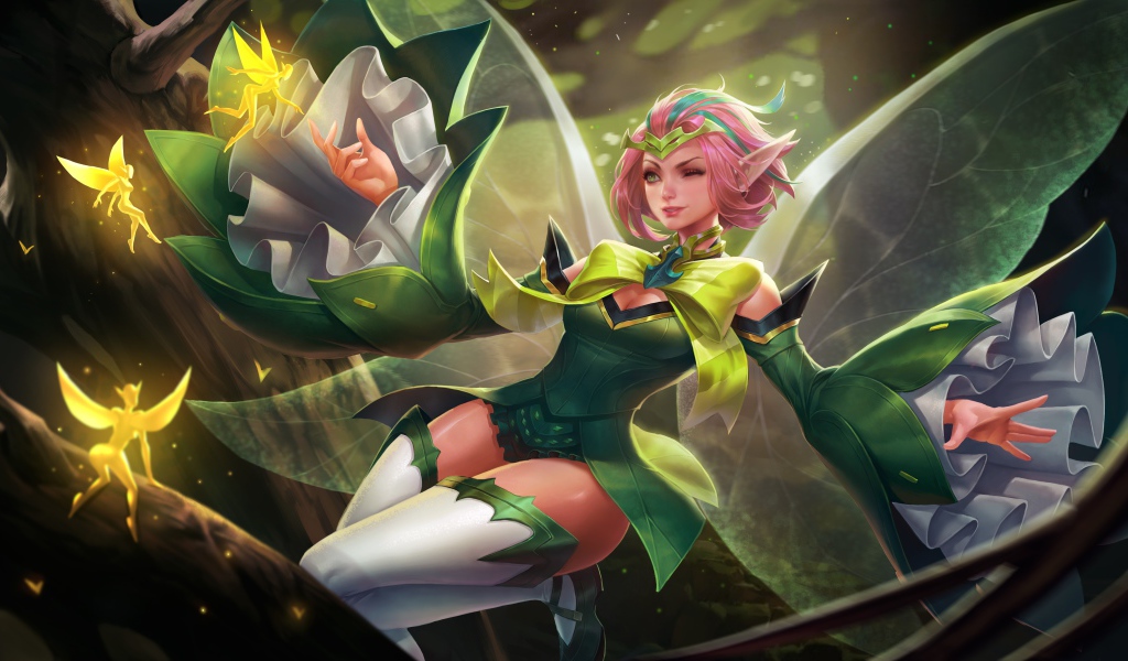 Девушка фея с крыльями, фэнтези