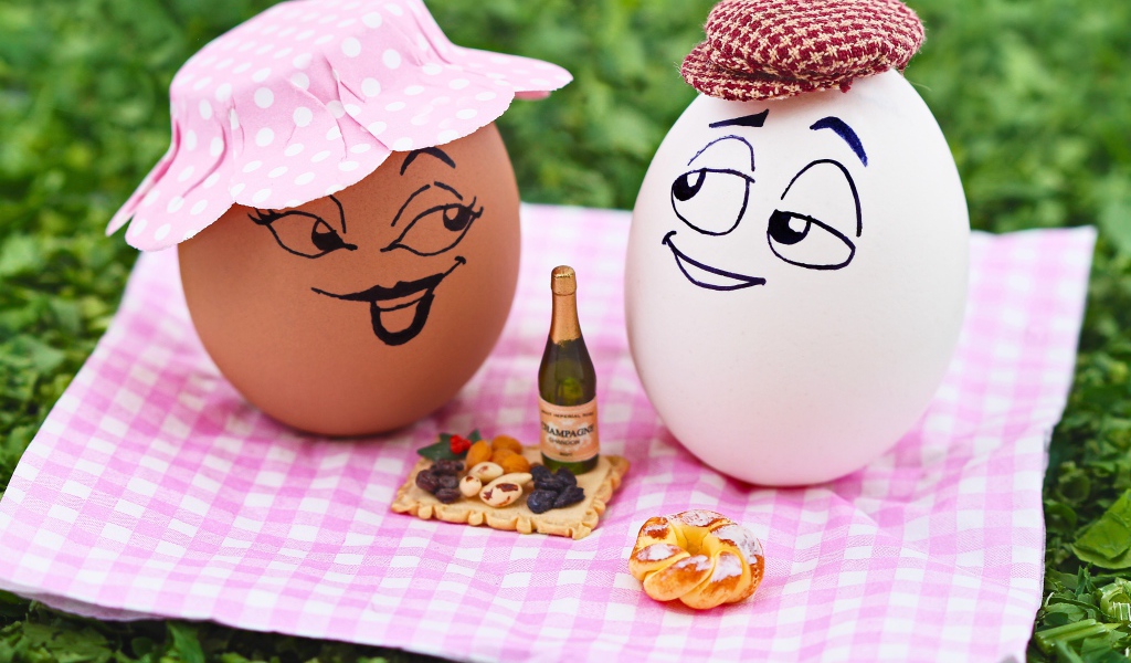 Два яйца устроили пикник на природе