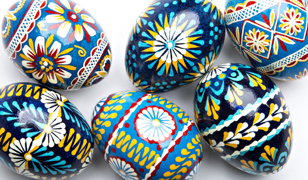 Красивые расписанные яйца на праздник Пасха