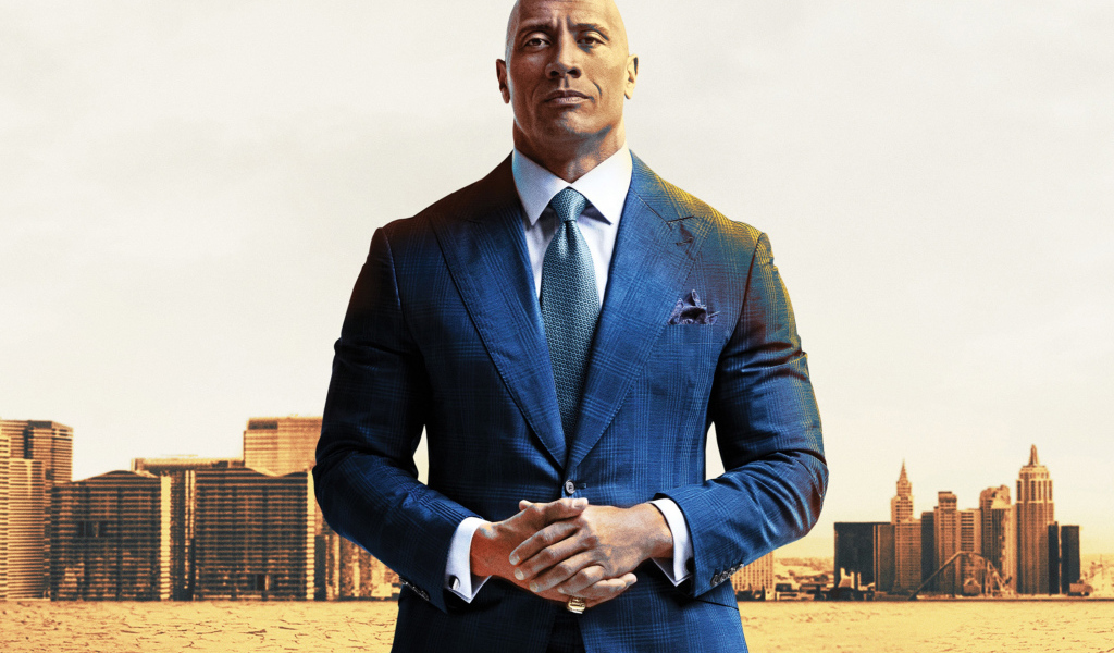 Американский актер Дуэйн Джонсон в костюме