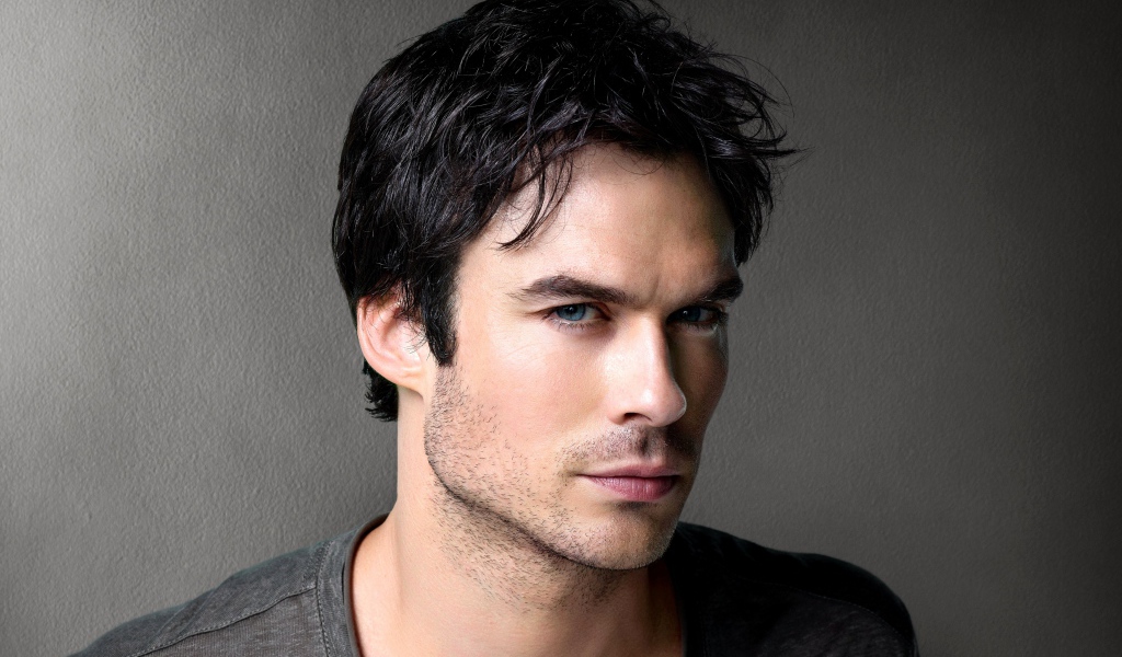 Красивый голубоглазый мужчина, актер Йен Сомерхолдер