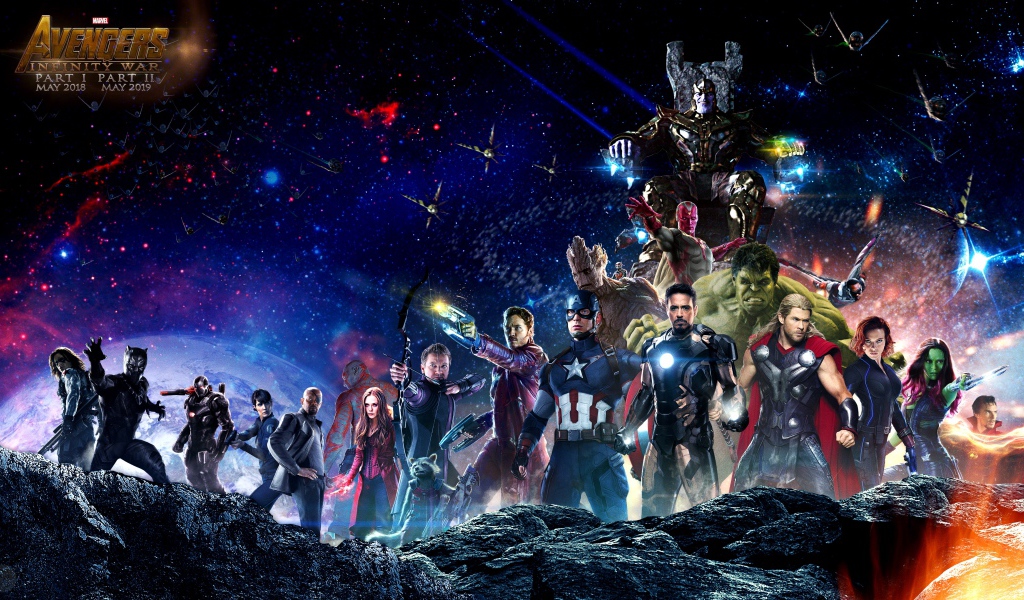 Постер с главными героями фильма Мстители: Война бесконечности