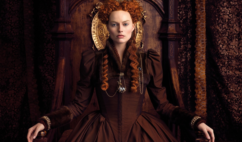 Актриса Марго Робби в фильме Две королевы, 2018