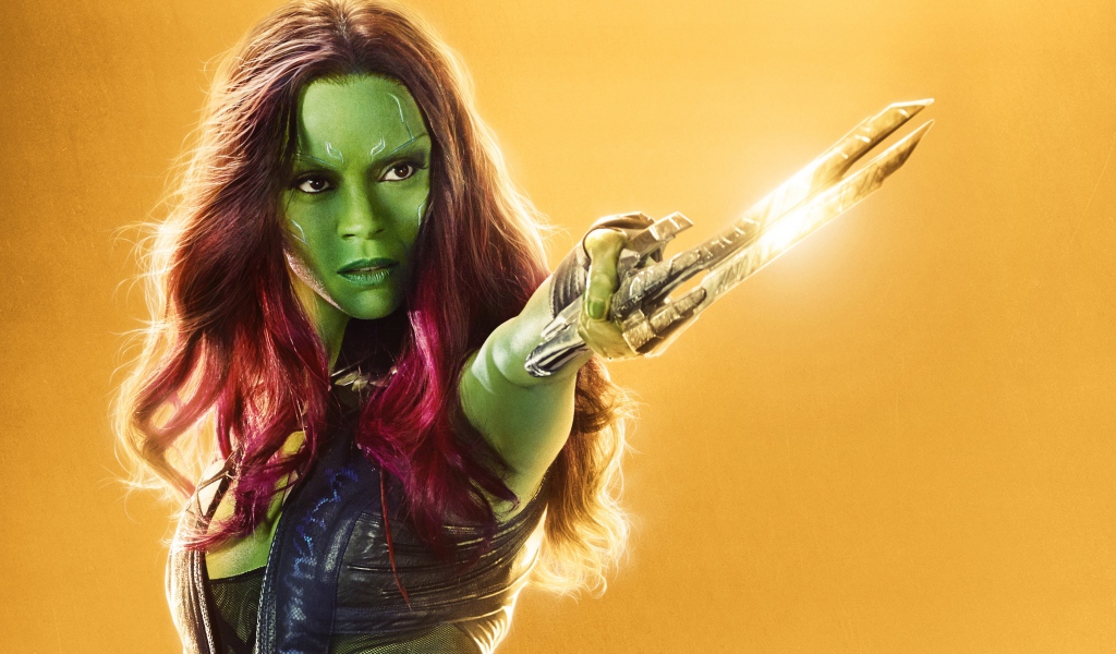 Гамора, персонаж фантастического фильма Мстители: Война бесконечности