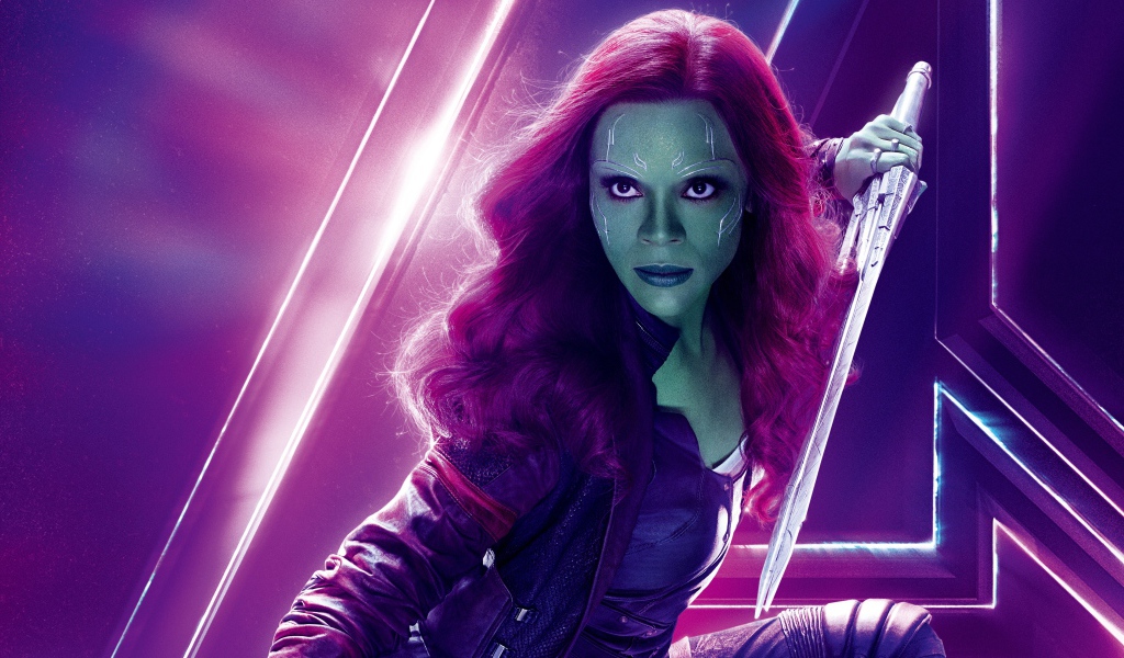 Гамора, персонаж супергеройского фильма Мстители. Война бесконечности, 2018