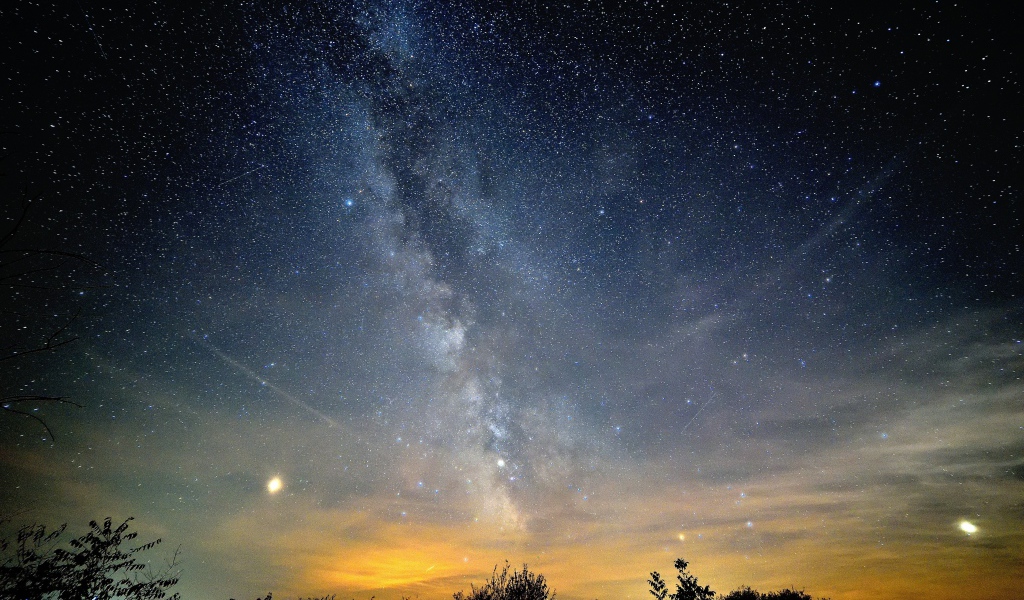 Milky Way in the beautiful starry sky at night