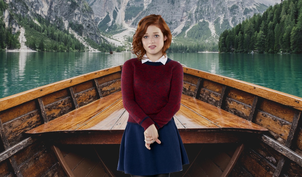 Американская актриса Джейн Леви в лодке