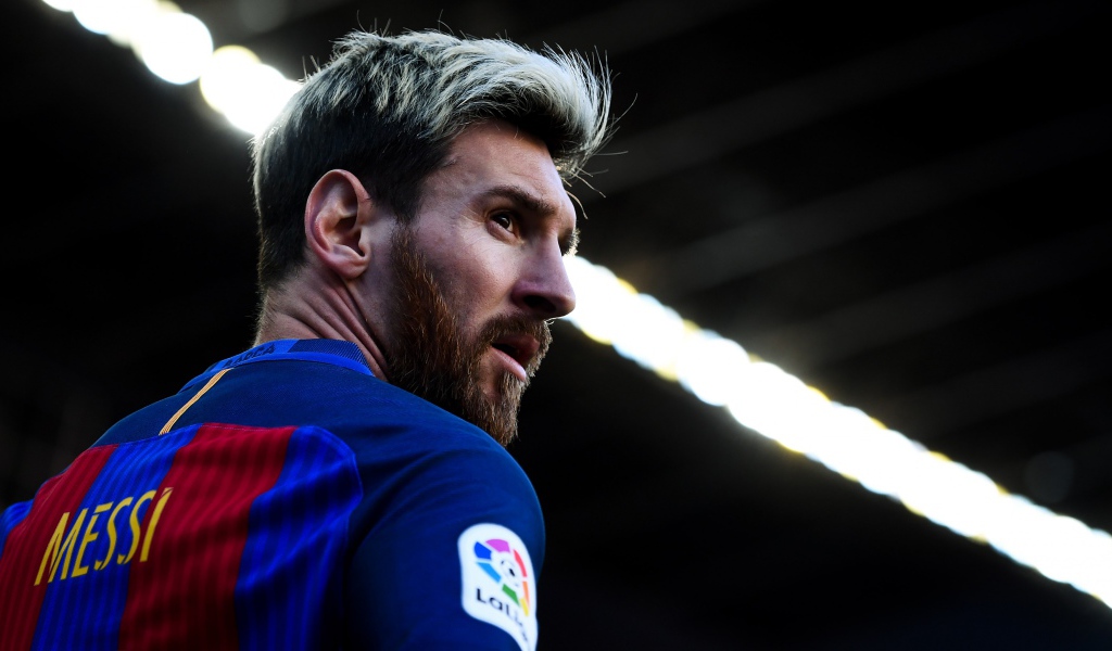 Известный футболист Лионель Месси с бородой