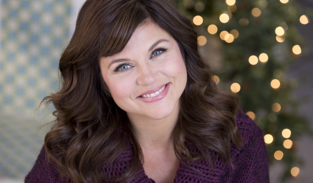 Милая голубоглазая улыбающаяся актриса Тиффани Тиссен