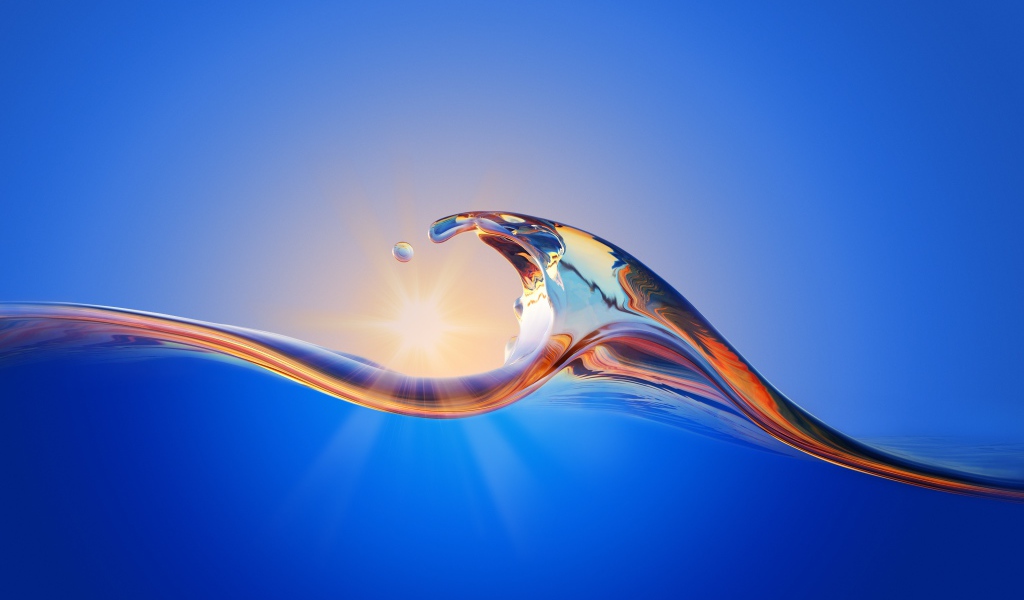 Абстрактная волна на голубом фоне