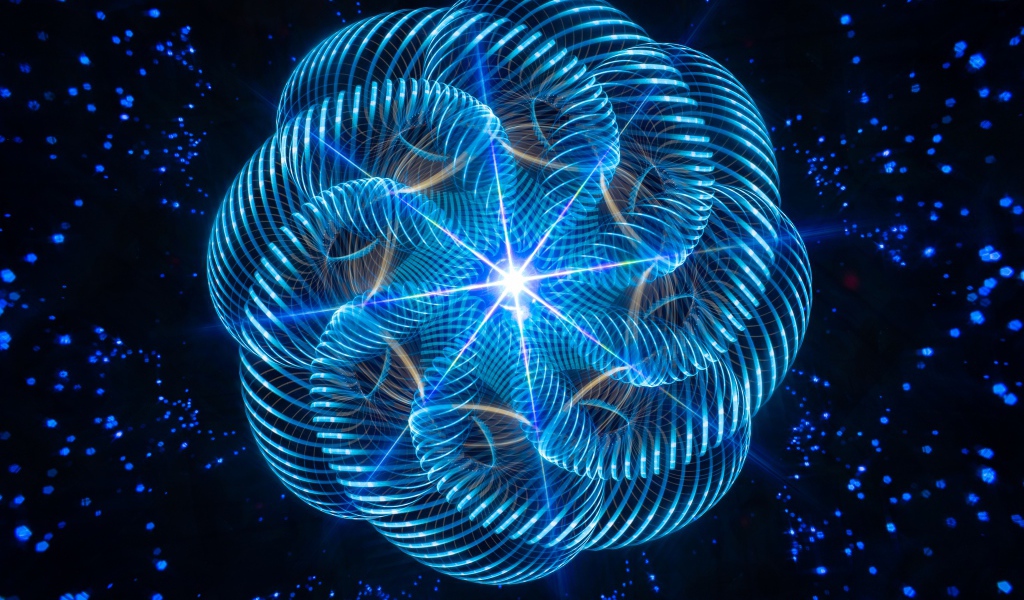 Красивый спиральный рисунок с яркой звездой в середине