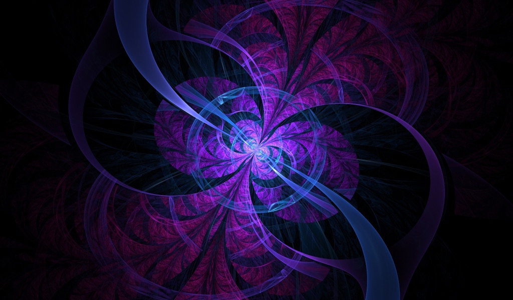 Яркий неоновый абстрактный цветок 