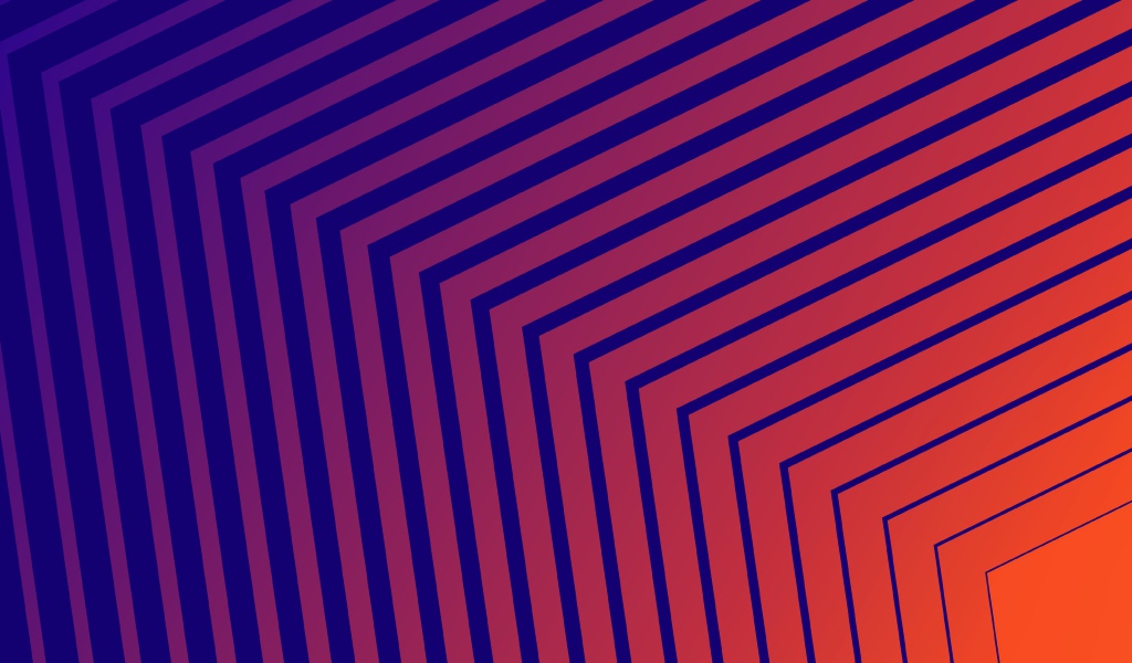 Разные голубые и оранжевые линии 3д графика