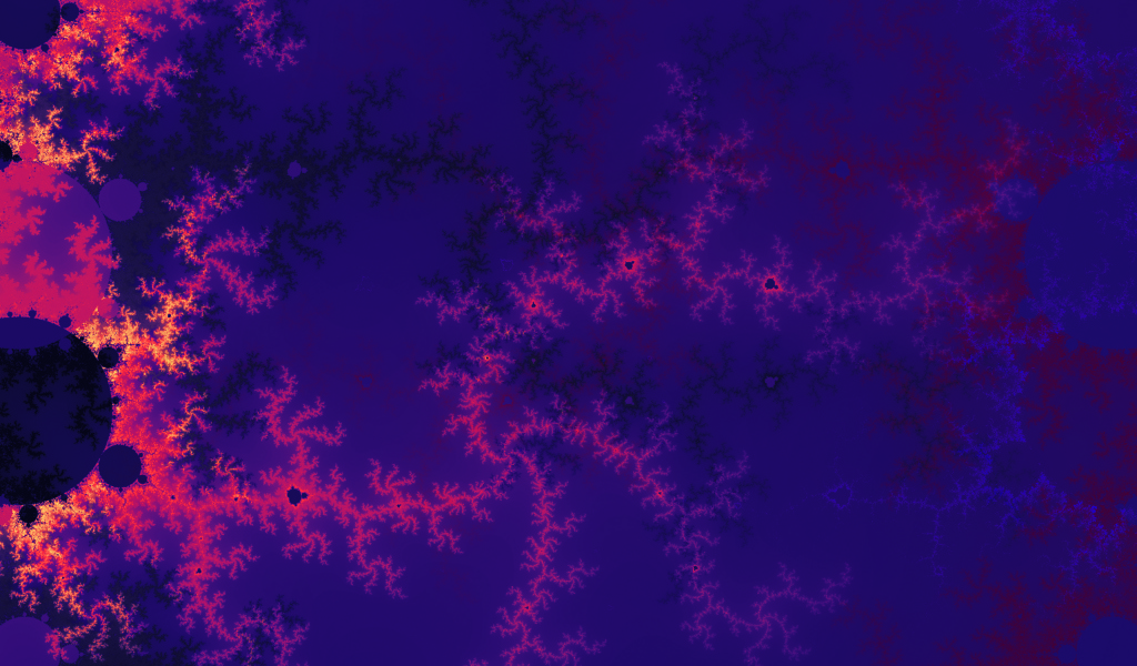 Морозный фрактальный рисунок 