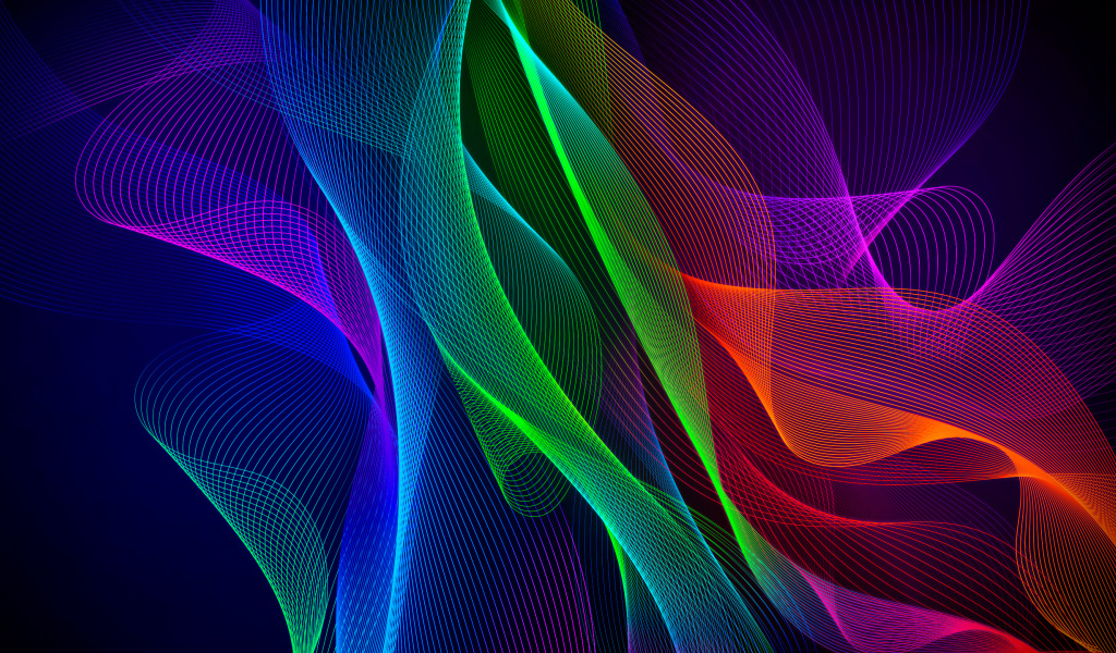 Разноцветные волнистые сети 