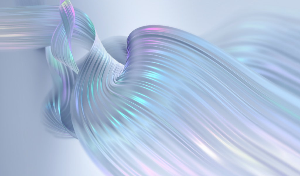 Неоновые абстрактные волны на сером фоне