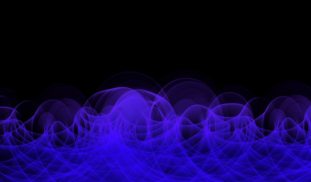 Неоновый синий дым на черном фоне