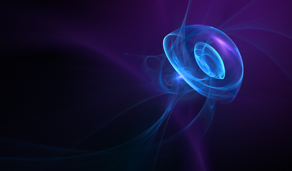 Неоновые волны на фиолетовом фоне