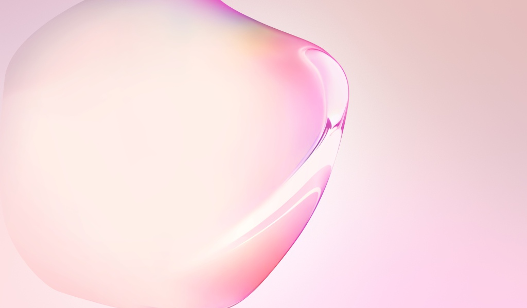 Transparent bubble on pink background