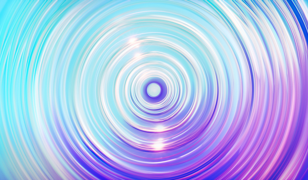 Абстрактные неоновые волны в воронке