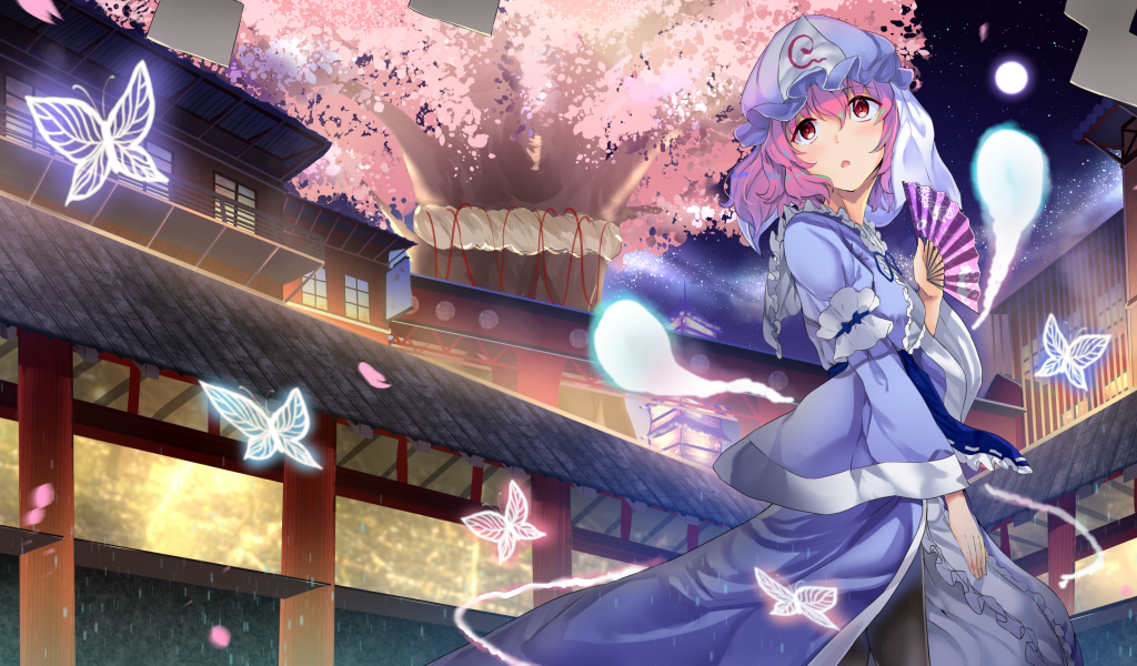 Девушка персонаж Юкари Якумо аниме Тохо