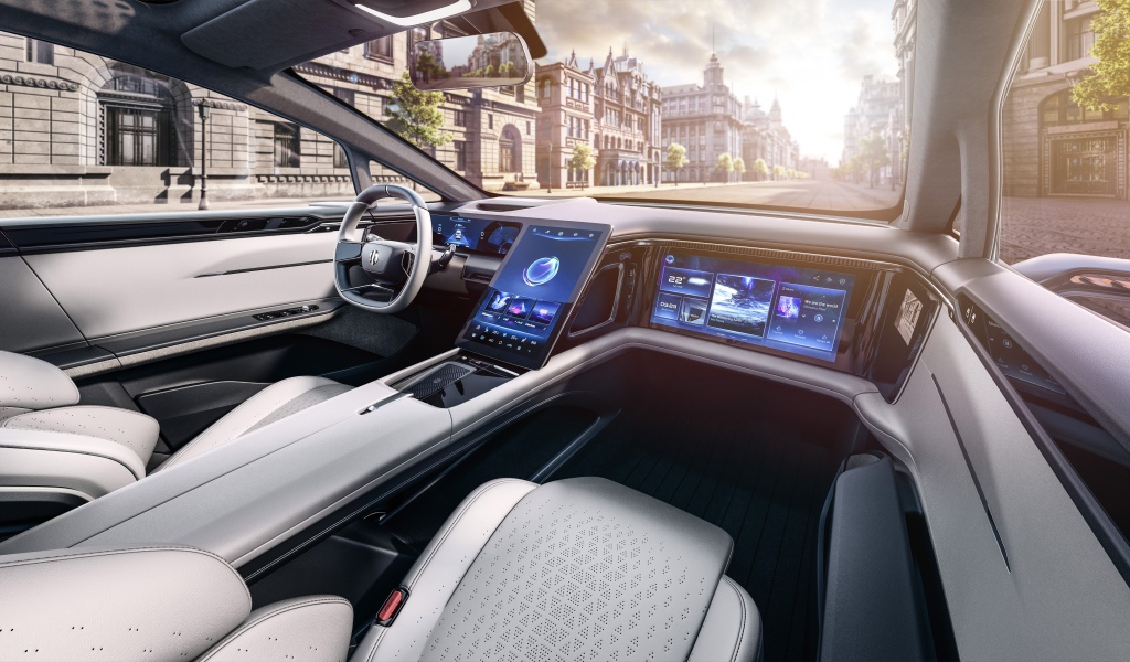 Стильный салон автомобиля HiPhi 1 2020 года 