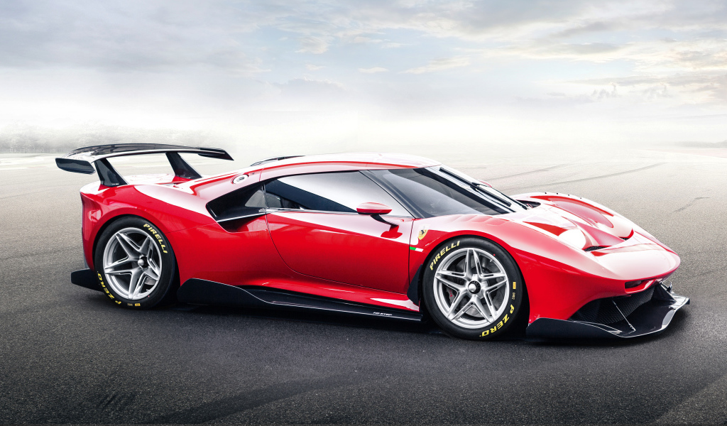 Быстрый дорогой красный автомобиль Ferrari P80C 2019 года