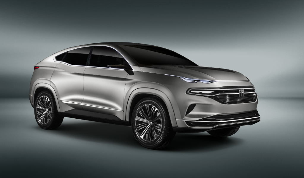 Внедорожник Fiat Fastback, 2018 года на сером фоне