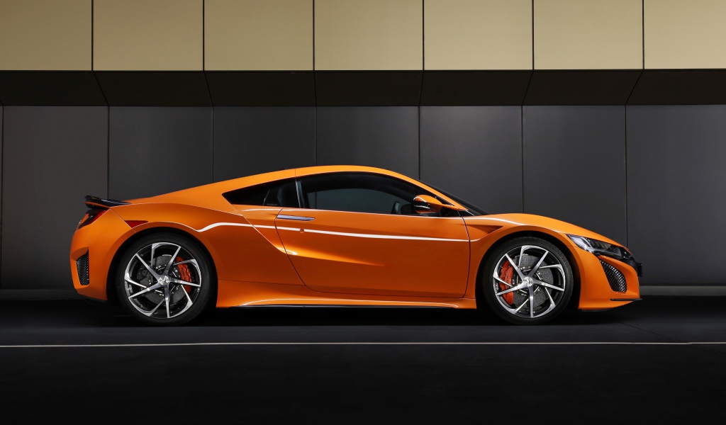 Стильный новый автомобиль Honda NSX 2019 года вид сбоку