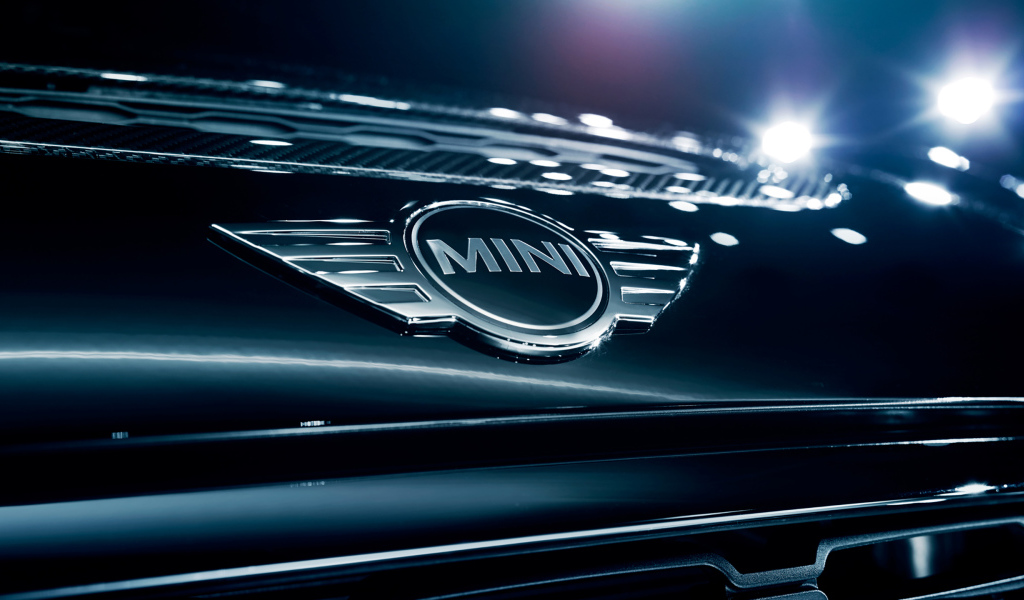 Логотип автомобиля MINI LOGO крупным планом