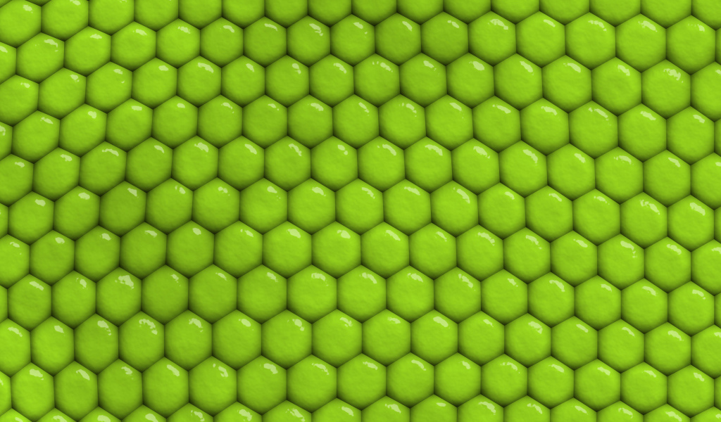 Зеленый фон соты крупным планом