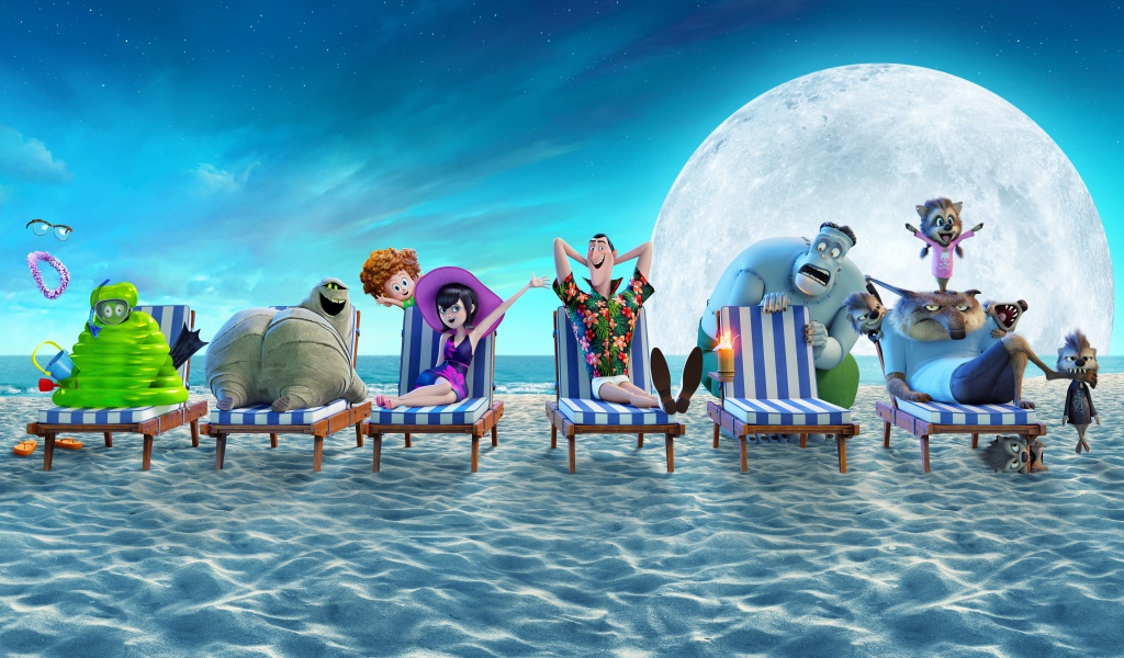 Мультфильм Монстры на каникулах 3: Море зовёт на фоне луны